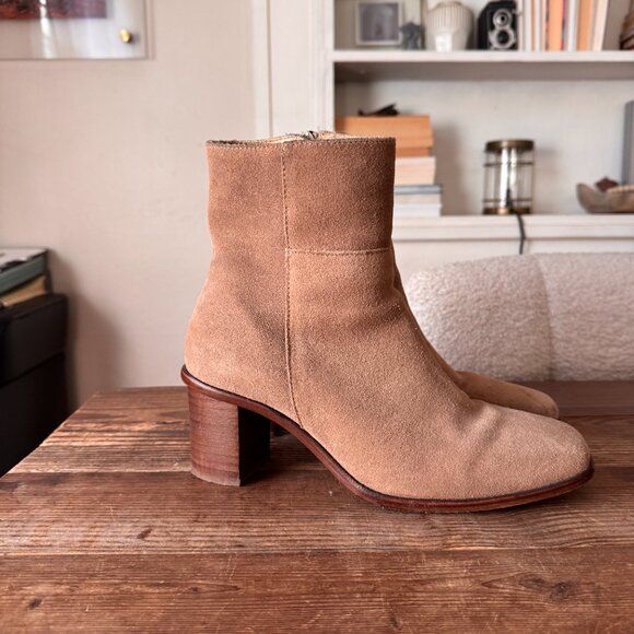 Portland Leather Goods Vera Patina Boots - Taupe - Sz 8 - Picture 6 of 9